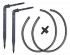 Kroplownik patykowy, kątowy z dwójnikiem i podwójnym wężykiem 50cm