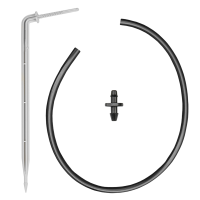 

 Długi kątowy kroplownik patykowy PREMIUM 2,2l/h z wkłuwką i wężykiem 50cm 

