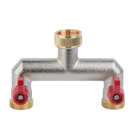 

 Rozdzielacz 2-drożny z GW 3/4" - GZ 3/4" z zaworami kulowymi

